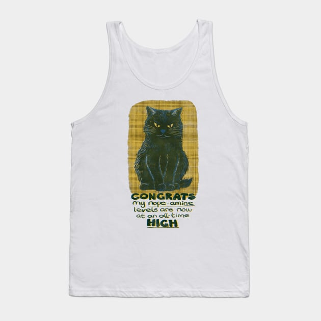 Angry Cat with High Nope-Amine Levels Tank Top by micklyn